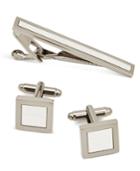 Novel Idea Men's Tie Bar & Cuff Links Set