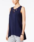 Alfani Grommet-detail Keyhole Top, Only At Macy's