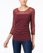 Inc International Concepts Illusion Polka-dot Top, Only At Macy's