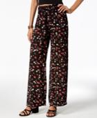 One Hart Juniors' Printed Tie-front Soft Pants, Created For Macy's