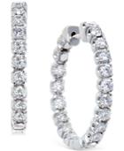 Diamond Hoop Earrings In 14k White Gold (2-1/2 Ct. T.w.)