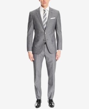 Boss Men's Slim-fit Stretch Seersucker Suit
