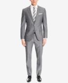Boss Men's Slim-fit Stretch Seersucker Suit
