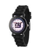 Gametime Nfl New York Giants Kids' Black Plastic Time Teacher Watch