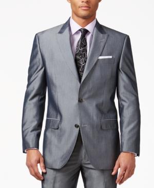 Sean John Grey Striped Classic-fit Jacket