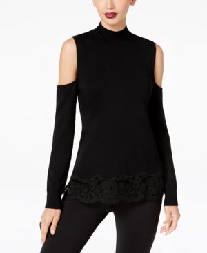 Thalia Sodi Cold-shoulder Mock-neck Sweater, Created For Macy's