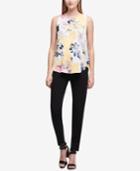 Dkny Floral-print Top, Created For Macy's