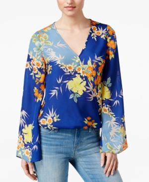 Guess Printed Faux-wrap Blouse