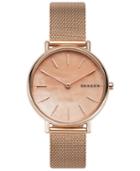 Skagen Women's Signatur Rose Gold-tone Stainless Steel Mesh Bracelet Watch 36mm