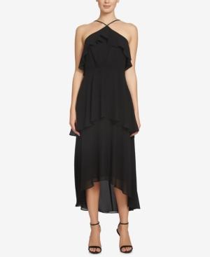Cece Lily Tiered Ruffled Halter Dress