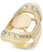 Thalia Sodi Gold-tone Pave Geometric Statement Ring, Created For Macy's
