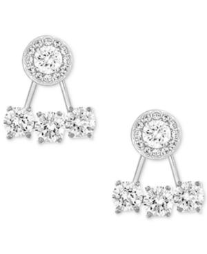 Swarovski Silver-tone Crystal Earring Jackets With Stud Earrings