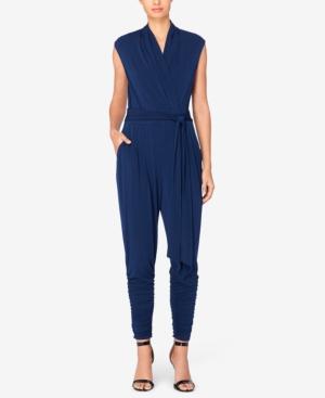 Catherine Catherine Malandrino Ruched Faux-wrap Jumpsuit