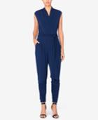 Catherine Catherine Malandrino Ruched Faux-wrap Jumpsuit
