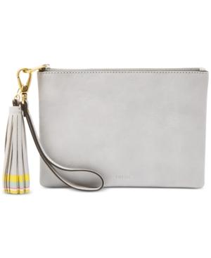 Fossil Leather Small Tassel Wristlet