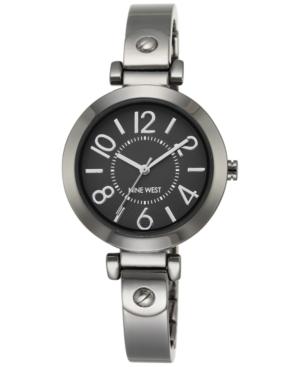 Nine West Women's Gunmetal Stainless Steel Bangle Bracelet Watch 32mm Nw-1889gngn