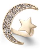 Thalia Sodi Gold-tone Pave Moon & Star Cuff Ring, Created For Macy's
