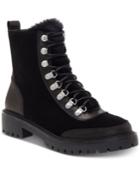 Lucky Brand Ilianna Lace-up Faux Fur Hiker Boots Women's Shoes