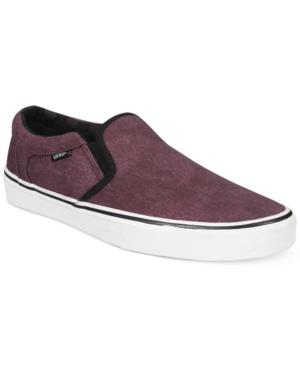Vans Men's Asher Washed Canvas Slip-on Sneakers Men's Shoes