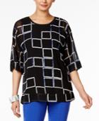 Alfani Dolman-sleeve Chiffon Top, Created For Macy's