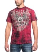 Affliction Men's Secure Tie-dye Graphic-print Logo T-shirt