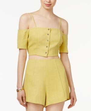 Astr Amalia Cropped Off-the-shoulder Top