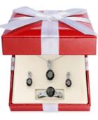 Onyx (4-1/2 Ct. T.w.) And Diamond Accent Jewelry Set In Sterling Silver