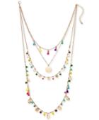I.n.c. Gold-tone Bead & Tassel Layered Necklace, 16 + 3 Extender, Created For Macy's