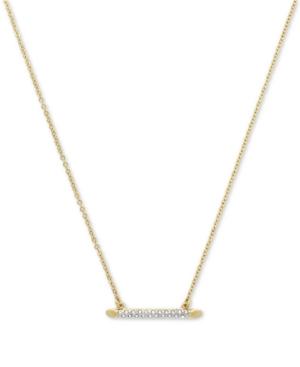 Vince Camuto Silver-tone Pave Bar Necklace