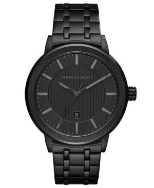 Ax Armani Exchange Men's Maddox Black Stainless Steel Bracelet Watch 46mm