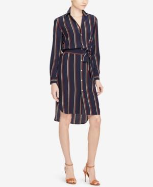 Polo Ralph Lauren Silk Striped Shirtdress