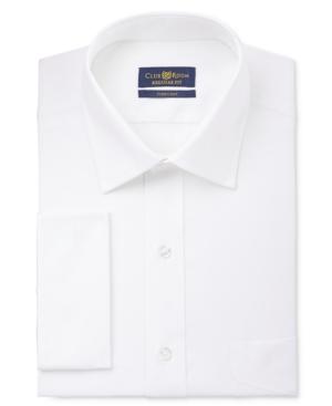 Club Room Men's Classic/regular Fit Wrinkle Resistant French Cuff Dress Shirt, Created For Macy's