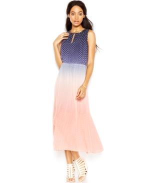 Maison Jules Sleeveles Ombre-print Midi Dress