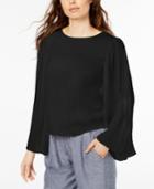 Catherine Catherine Malandrino Bell-sleeve Pleated Blouse