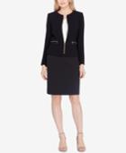 Tahari Asl Zippered Skirt Suit, Regular & Petite