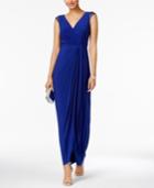 Adrianna Papell Embellished Wrap Gown