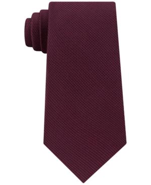 Calvin Klein Men's Merlot Micro Check Tie