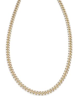 Cuban Chain Link Necklace In 18k Gold Over Sterling Silver