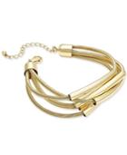 Inc International Concepts Gold-tone Metal Spring Flex Bracelet, Only At Macy's