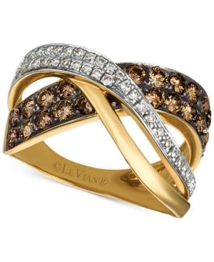 Le Vian Chocolatier Diamond Crisscross Ring (1-1/8 Ct. T.w.) In 14k Gold