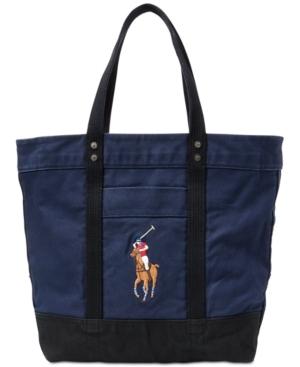 Polo Ralph Lauren Men's Canvas Big Pony Tote Bag
