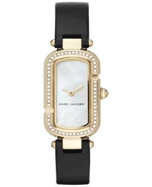 Marc Jacobs Women's North-south Black Leather Strap Watch 20x31mm Mj1495