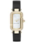 Marc Jacobs Women's North-south Black Leather Strap Watch 20x31mm Mj1495