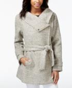 Maison Jules Belted Asymmetrical-detail Coat, Only At Macy's