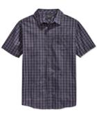 Fox Plaid Button-down Short-sleeve Shirt