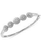 Effy Diamond Floral Bangle Bracelet (1-5/8 Ct. T.w.) In 14k White Gold