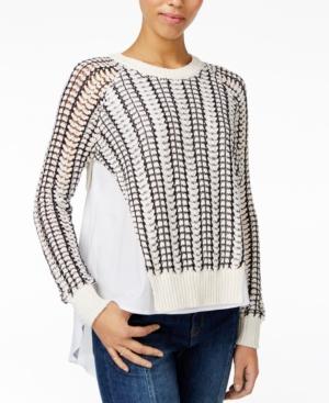 Rachel Rachel Roy Mixed-media Sweater, Only At Macy's