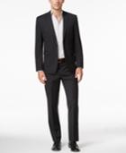 Vince Camuto Men's Slim-fit Black Check Suit