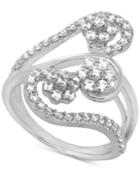 Wrapped In Love Diamond Abstract Statement Ring (1 Ct. T.w.) In 14k White Gold, Created For Macy's