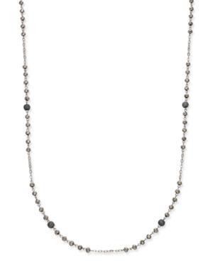 Inc International Concepts Two-tone Pave Beaded Station Necklace, Created For Macy's